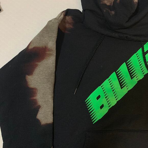 Billie Eilish World Tour Hoodie with Acid Wash Design size small - Picture 2 of 4